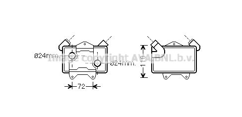 AVA QUALITY COOLING alyvos aušintuvas, variklio alyva MS3477